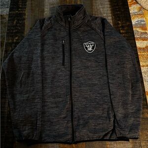 Men’s NFL Las Vegas Raiders Zip Up Fleece Jacket Raiders Football Size XL